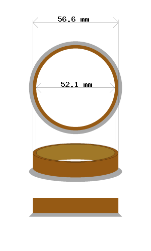 Soviterengas 56.6 → 52.1 mm