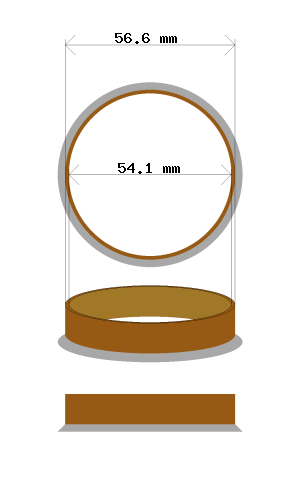 Soviterengas 56.6 → 54.1 mm