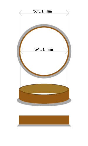 Soviterengas 57.1 → 54.1 mm