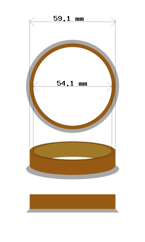 Soviterengas 59.1 → 54.1 mm