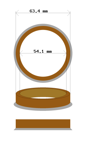 Soviterengas 63.4 → 54.1 mm
