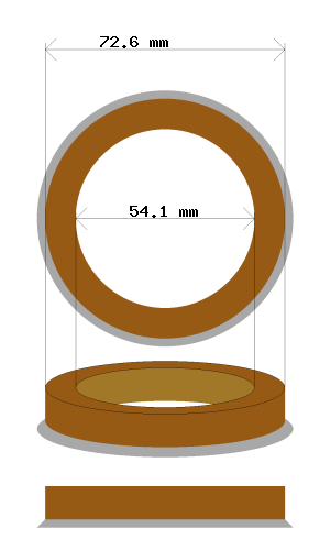 Soviterengas 72.6 → 54.1 mm