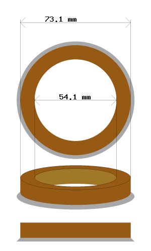 Soviterengas 73.1 → 54.1 mm