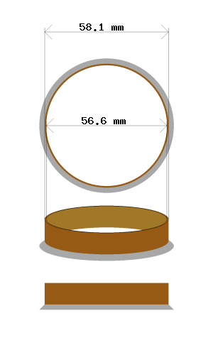 Soviterengas 58.1 → 56.6 mm