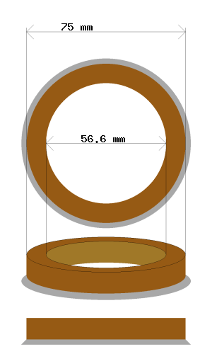 Soviterengas 75.0 → 56.6 mm