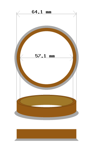 Soviterengas 64.1 → 57.1 mm