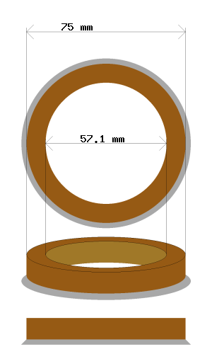 Soviterengas 75.0 → 57.1 mm