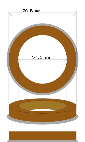 Soviterengas 79.5 → 57.1 mm