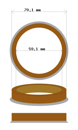 Soviterengas 70.1 → 59.1 mm