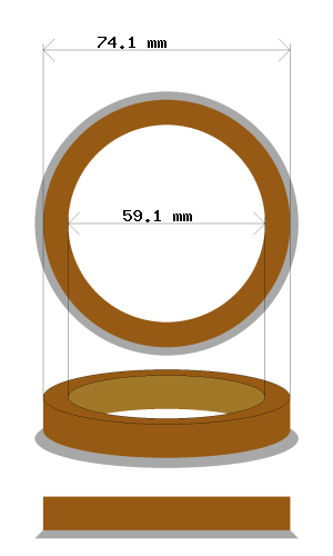 Soviterengas 74.1 → 59.1 mm