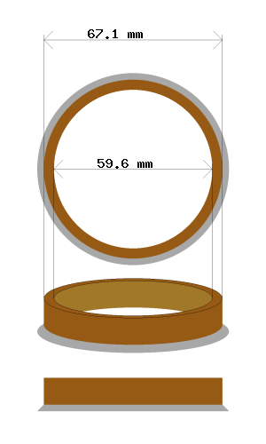 Soviterengas 67.1 → 59.6 mm