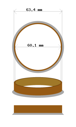 Soviterengas 63.4 → 60.1 mm