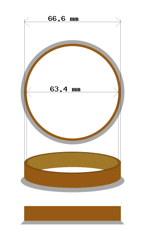 Soviterengas 66.6 → 63.4 mm