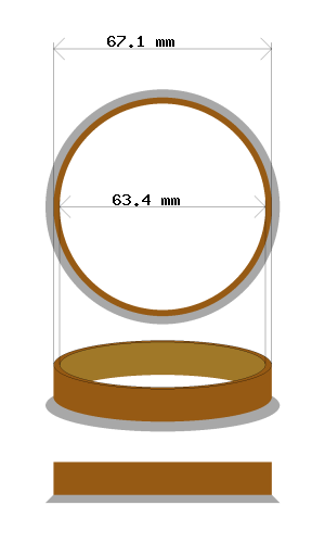 Soviterengas 67.1 → 63.4 mm