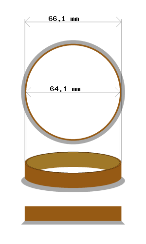 Soviterengas 66.1 → 64.1 mm