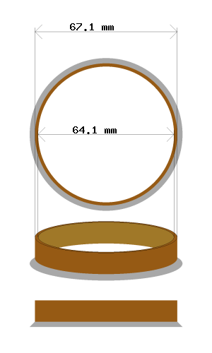 Soviterengas 67.1 → 64.1 mm