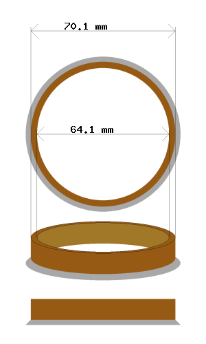 Soviterengas 70.1 → 64.1 mm