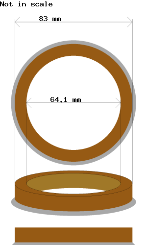 Soviterengas 83.0 → 64.1 mm
