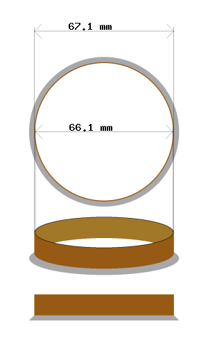 Soviterengas 67.1 → 66.1 mm
