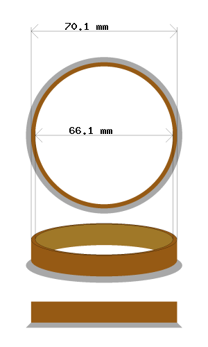 Soviterengas 70.1 → 66.1 mm
