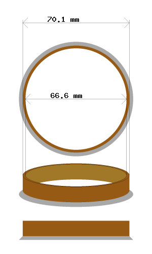 Soviterengas 70.1 → 66.6 mm