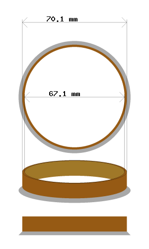Soviterengas 70.1 → 67.1 mm