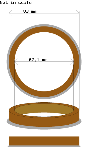 Soviterengas 83.0 → 67.1 mm