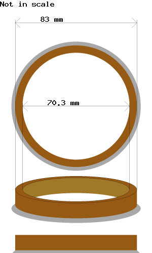 Soviterengas 83.0 → 70.3 mm