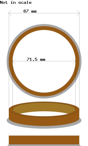 Soviterengas 87.0 → 71.5 mm