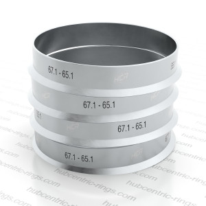 Soviterenkaat 67.1-65.1 mm (Alumiini) — 4 kpl sarja