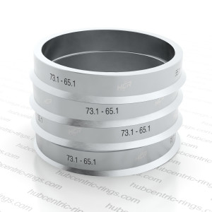 Soviterenkaat 73.1-65.1 mm (Alumiini) — 4 kpl sarja