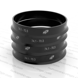 Soviterenkaat 74.1 → 70.3 mm — 4 kpl sarja